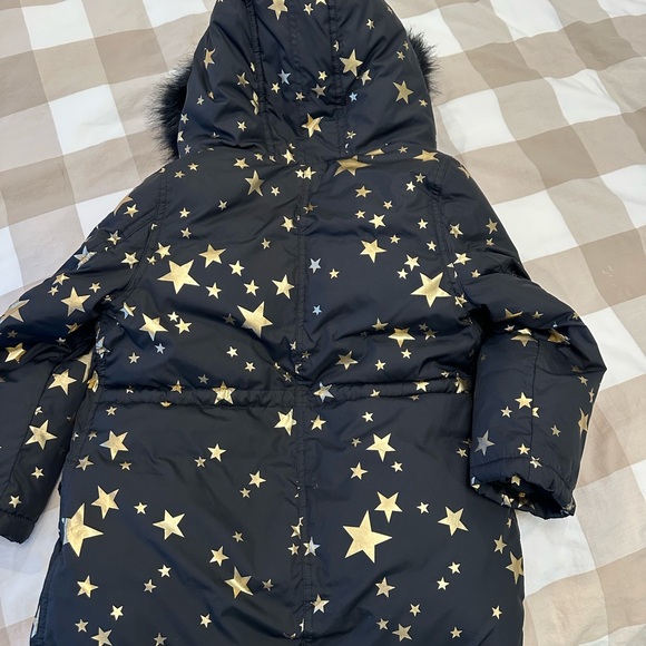 J.Crew Black Star Print Hooded Jacket - Picture 3 of 5